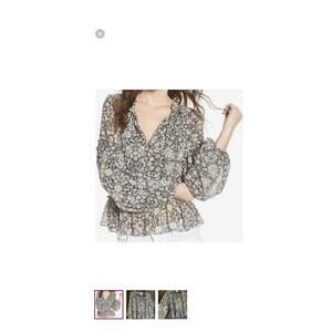 NWOT MISA Los Angeles Floral Long Sleeve Blouse Medium